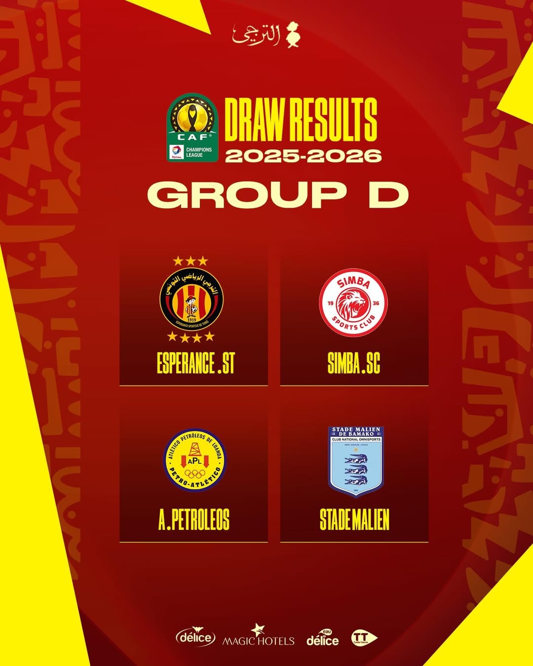 كل التفاصيل عن منافسي الترجي و مواعيد لقاءاته في رابطة الأبطال